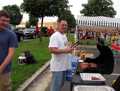 George Clapp of Coventry I cooked hot dogs -Andy Hopkins got the grill there
